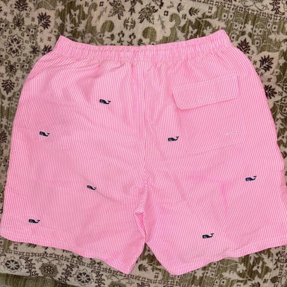 Vineyard Vines Pink Striped Swim Shorts - Picture 3 of 3